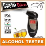 Digital alcohol tester, black color, 5 reserves ( mouthpieces )